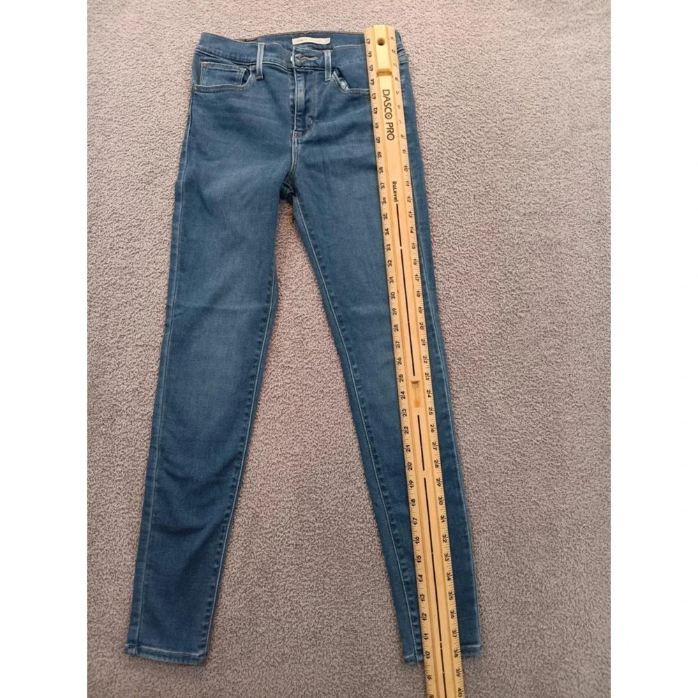 Levi's 720 High Rise Super Skinny Women's W27 L30 Blue Denim Jeans Stretch‎